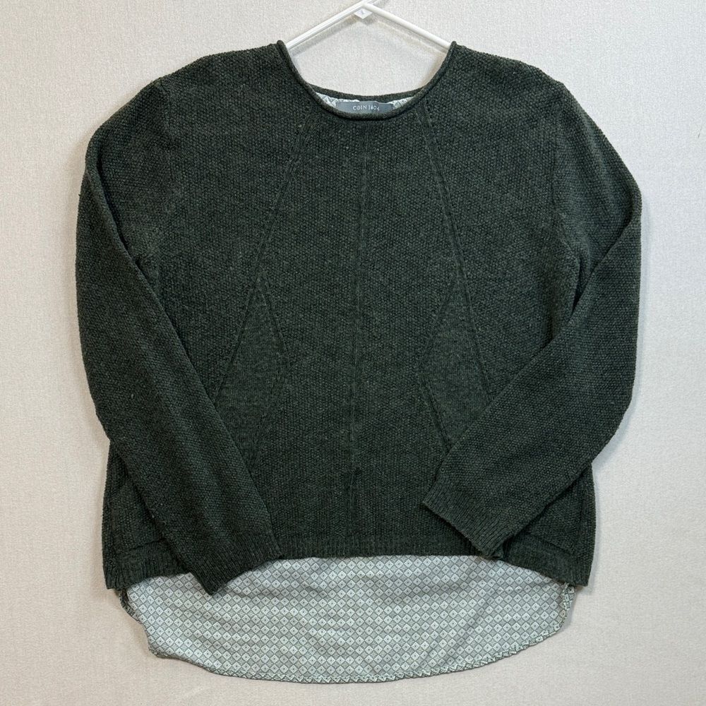 Coin 1804 Elegant Dark Green Long Sleeve Women's Top